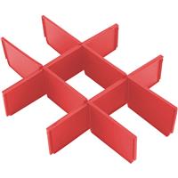 Milwaukee Dividers for PACKOUT 3 Drawer Tool Box (8Pk) in Red Plastic