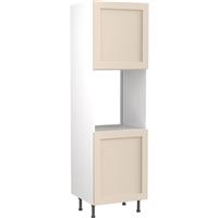 Kitchen Kit Flatpack Shaker Kitchen Cabinet Tall Single Oven Unit Ultra Matt 600mm in Cashmere MFC