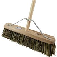 Hill Brush Company Industrial Stiff Platform Broom With Handle 18" (457mm) Natural