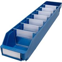 Barton Blue Shelf Bin 600 x 120 x 95mm (30 Pk) Steel