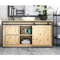 Coburn Flat Track Mini Top Mount Hanger One Door System 1000mm - Finish in Black Nylon/Steel