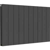 Towelrads Ascot Double Panel Designer Radiator 600 x 1227mm 3988Btu in Anthracite Aluminium