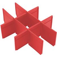 Milwaukee Dividers for PACKOUT 2 Drawer Tool Box (8Pk) in Red Plastic