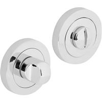 Bathroom Thumbturn & Release Polished Chrome in Silver