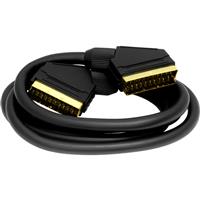 Screened SCART Lead with Gold Connections 1.5m in Black