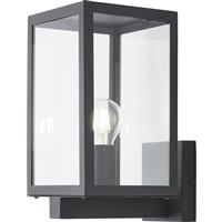 Zink Hestia Glass Panel Box Lantern 1x 10w Max E27 in Anthracite