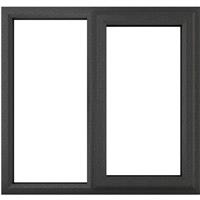 Crystal Casement uPVC Window Right Hand Opening Next To a Fixed Light 1190mm x 1115mm Clear Triple Glazed /White in Grey