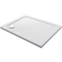 Mira Flight Low Rectangular Shower Tray with Corner Waste 1200 x 760mm in White ABS
