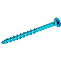 Floor-Tite Tri-Lock Pozi Screw 4.2 x 55mm (200 Pack) in Blue