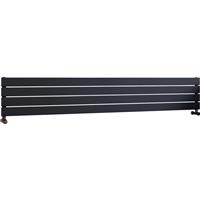 Ximax Oxford Single Horizontal Designer Radiator 295 x 1800mm 2075Btu in Anthracite Steel