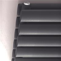 Ximax Bristol Double Horizontal Designer Radiator 410 x 600mm 1491Btu in Anthracite Steel