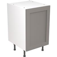 Kitchen Kit Flatpack Shaker Kitchen Cabinet Base Unit Ultra Matt 500mm in Dust Grey MFC