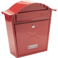Burg-Wachter Classic Post Box in Red Galvanised Steel