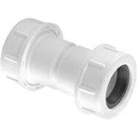 McAlpine R1M Overflow Universal Compression Straight Connector 19/23mm in White