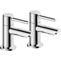 Ebb and Flo Ebb + Flo Pentle Taps Bath Pillar (2 Pack) in Chrome Rubber