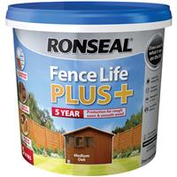 Ronseal Fence Life Plus 5L in Medium Oak