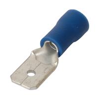 Spade Type Connectors Male 2.5mm (100 Pack) in Blue