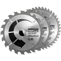 Toolpak TCT Circular Saw Blades 190 x 30mm (3 Pack) Steel