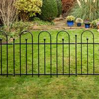 Apollo Easy Fit Fence Panel 92 x 121cm (12 Pack) in Black Galvanised Steel