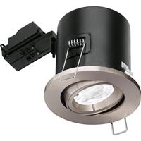 Aurora Adjustable Fire Rated GU10 Downlight Satin in Nickel