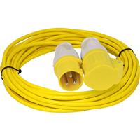 Masterplug 1 Gang 16A Extension Lead 15m 110V in Yellow