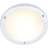 Spa Lighting Delphi Flush Bathroom Ceiling Light IP44 2 x E27 in Chrome