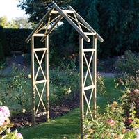 Rowlinson Rustic Arch 267cm (h) x 149cm (w) x 45cm (d) in Natural Timber
