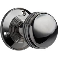 Designer Levers Ringed Mortice Knob (Pair) in Black Nickel