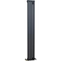 Ximax Bristol Designer Radiator 1800 x 236mm 1686Btu Single in Anthracite Steel