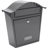 Burg-Wachter Classic Post Box Anthracite in Grey Galvanised Steel