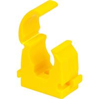Talon Hinged Clip 15mm (20 Pack) in Yellow Polypropylene