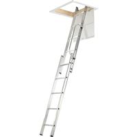 Werner 2 Section Loft Ladder & Handrail Aluminium