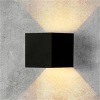 V-TAC 5W LED IP65 Square Wall Light with Adjustable Beam 700lm Warm White in Black Aluminium