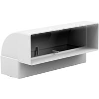 Airvent 204mm Vertical 90deg Bend in White Plastic