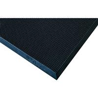 Blue Diamond Finger Brush Entrance Mat 90cm x 180cm in Black Rubber