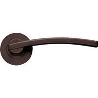 Stanza Adria Lever on Rose Door Handles Bronze (Pair) in Etna