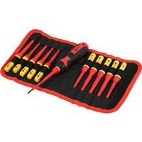 Minotaur VDE Interchangeable Blade Screwdriver Set (12 Piece) in Red Steel