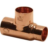 Endex End Feed Reducing Tee 22mm x 15mm x 22mm in Copper