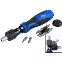 Draper Pivoting Head Ratchet Screwdriver 3 Way Chrome Vanadium Steel