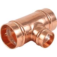 Pegler Yorkshire Solder Ring Tee Reduced End & Branch 22 x 22 x 15mm in Copper