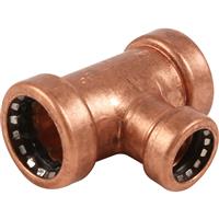 Pegler Yorkshire Tectite Sprint Push-Fit Reducing Tee 22 x 22 x 15mm in Copper
