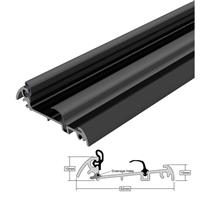 Stormguard Slimline Rain & Draught Excluder Threshold in Black