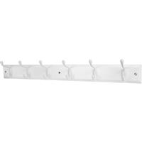 on Hook Rail 6 Hook in White