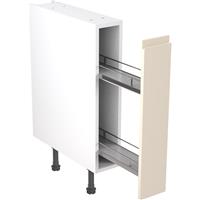 Kitchen Kit Flatpack J-Pull Kitchen Cabinet Pull Out Base Unit Super Gloss 150mm in Cashmere MFC