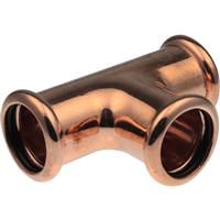 Pegler Yorkshire Xpress Press Fit Equal Tee 22mm (10 Pack) in Copper