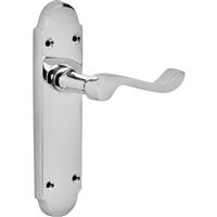 Eclipse Beaufort Door Handles Latch Polished (Pair) in Chrome