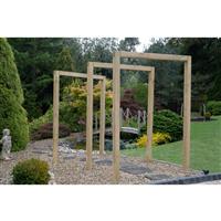 Forest Garden Sleeper Arch 240cm(h) x 160cm(w) x 95cm(d) (3 Pack) in Natural Timber