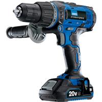 Draper Storm Force 20V Cordless Combi Drill 2 x 2.0Ah in Blue Steel