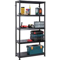 Barton Plastic 5 Tier Shelving Unit 1840 x 900 x 400mm (2 Pack)