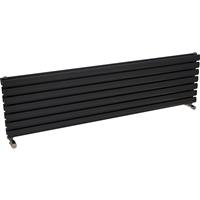 Ximax Bristol Double Horizontal Designer Radiator 410 x 1500mm 3805Btu in Anthracite Steel